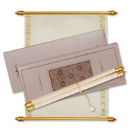 Scroll Invitations with Engraving, Sweet 16 Scroll Invitations online,  Buy Scroll Wedding Invitations from India